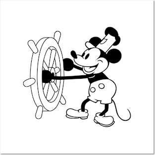 Steamboat Willie - 1 color Posters and Art